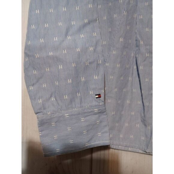 Tommy Hilfiger Shirt Ladies 10 Blue‎ Button Front H Long Sleeve - Picture 5 of 8
